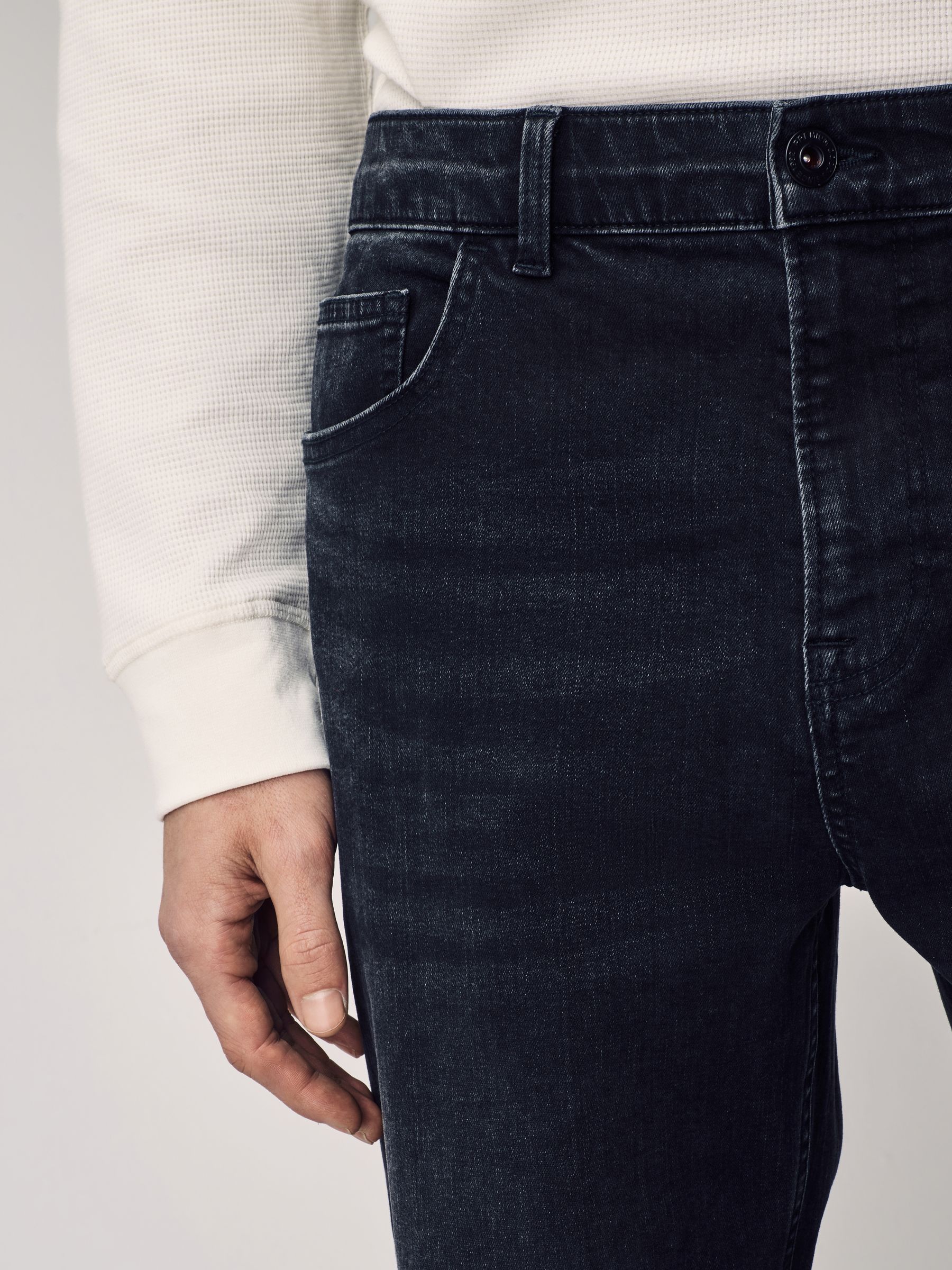 Zwart - Rechte, klassieke jeans met stretch