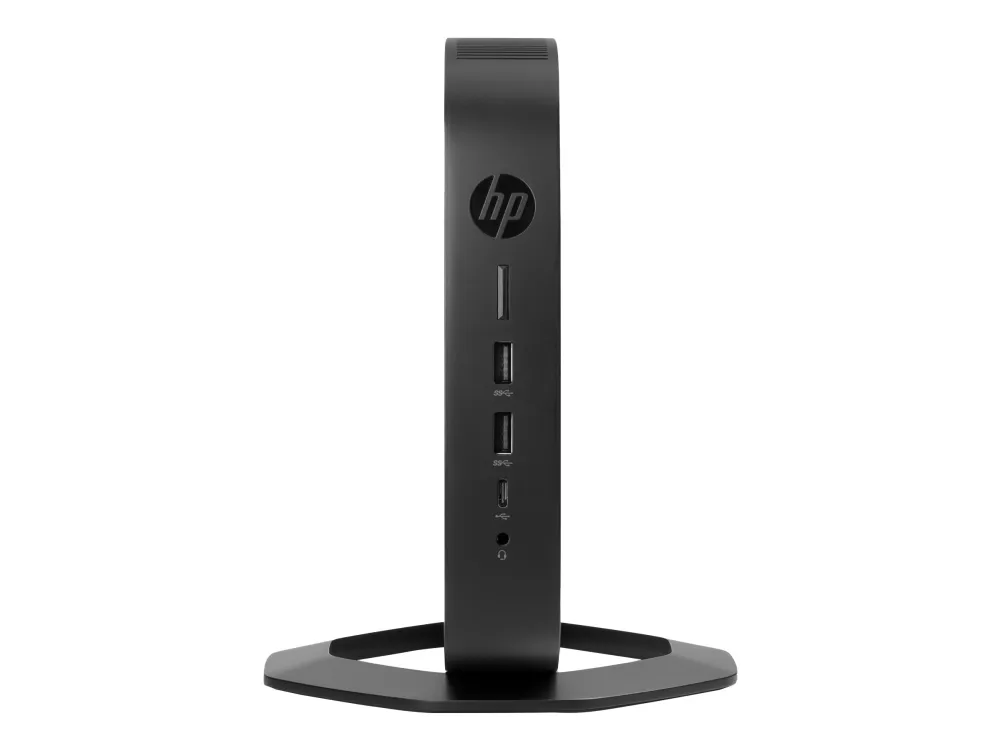 HP t640 - Tynd klient - SFF - 1 x Ryzen Embedded R1505G / op til 3.3 GHz - RAM 8 GB - flash 32 GB - Radeon Vega 3 - Gigabit Ethernet - Windows 10 IoT Enterprise for Thin Clients 64-bit - skærm: ingen - tastatur: tysk