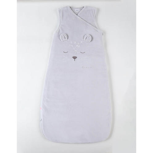 Gigoteuse 100 cm veloudoux gris Babou & Kendi - NOUKIE 'S
