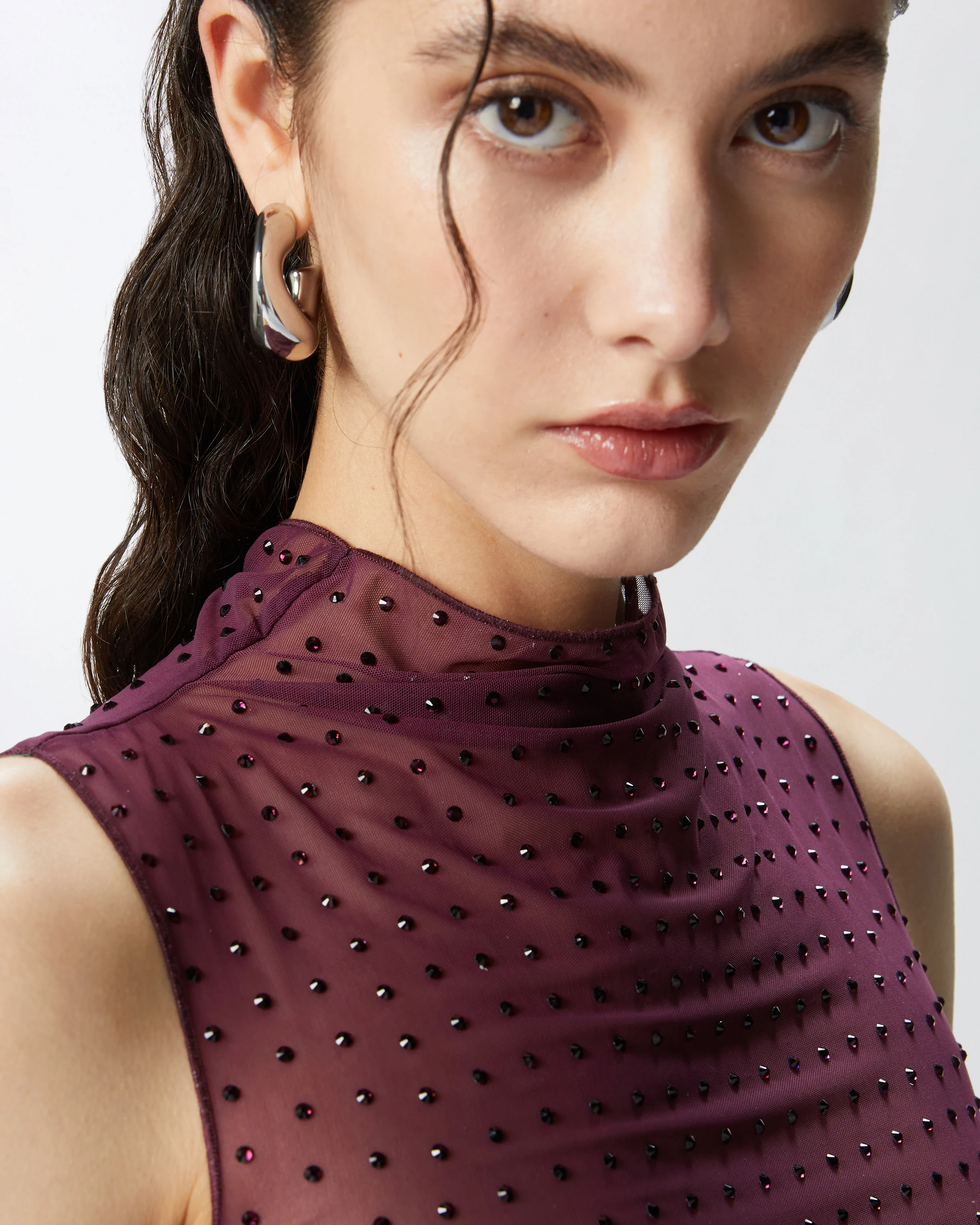 Top sans manches | Rouge