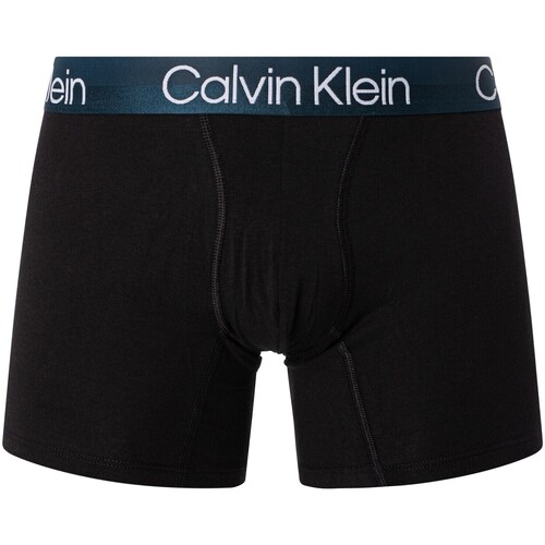 Calvin Klein Jeans - Paquete De 3 Calzoncillos Bóxer De Estructura Moderna Negro