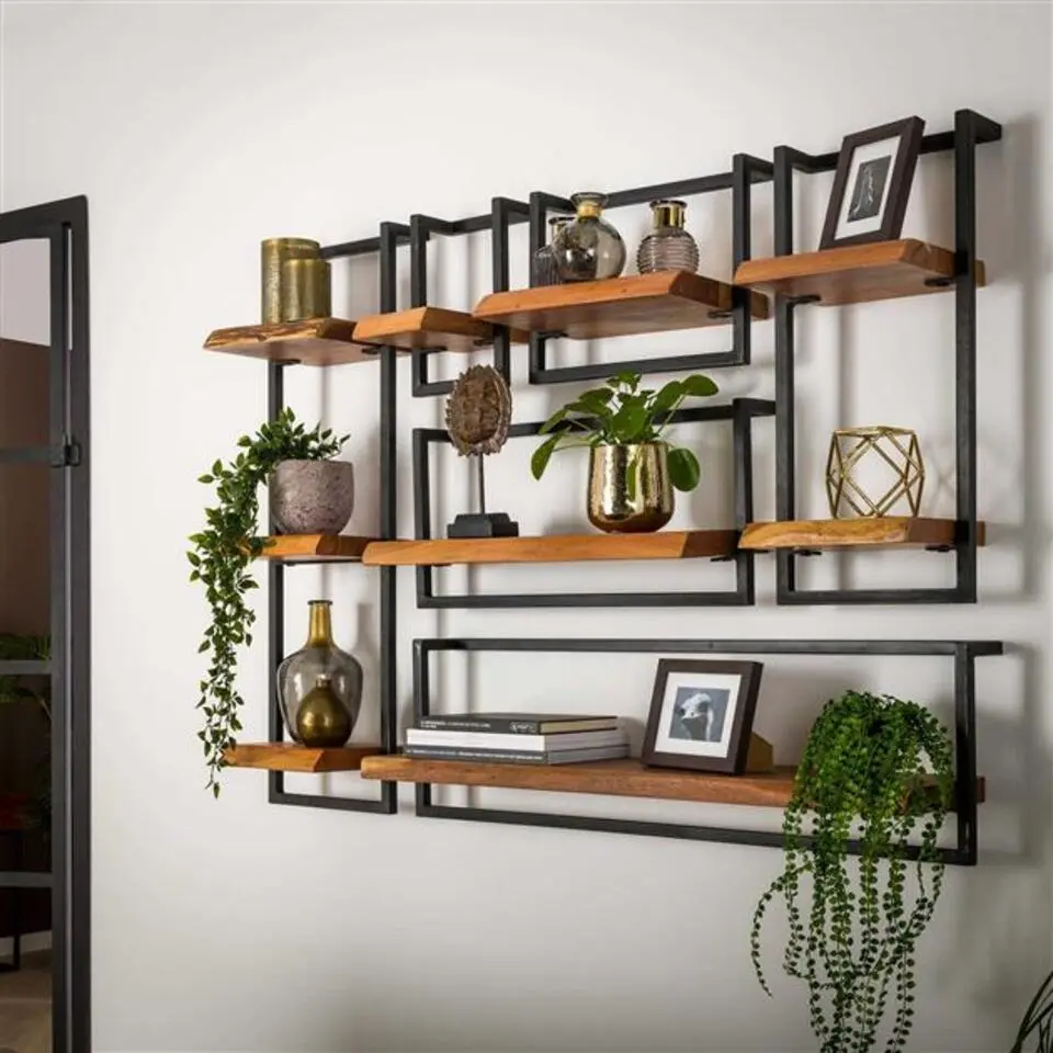 Hoyz - Wandplank Edge - 30cm - Acaciahout - Bruin