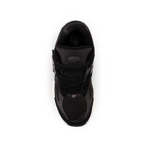 New Balance Kids' 2002 Hook & Loop Sneakers, Black/Phantom, 32