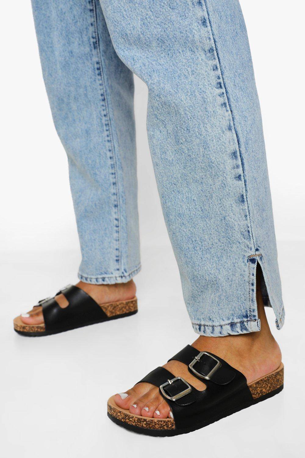 boohoo Double Boucle Sandale à Semelle en Liège