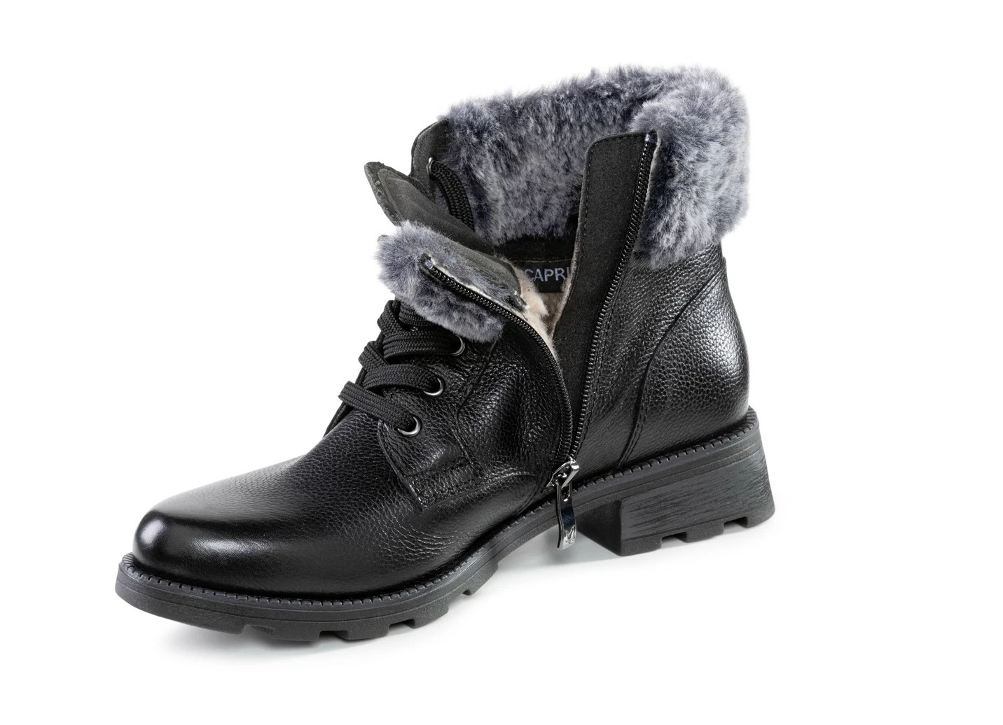 ELENA EDEN Stiefelette mit flauschigem Plüsch-Kragen