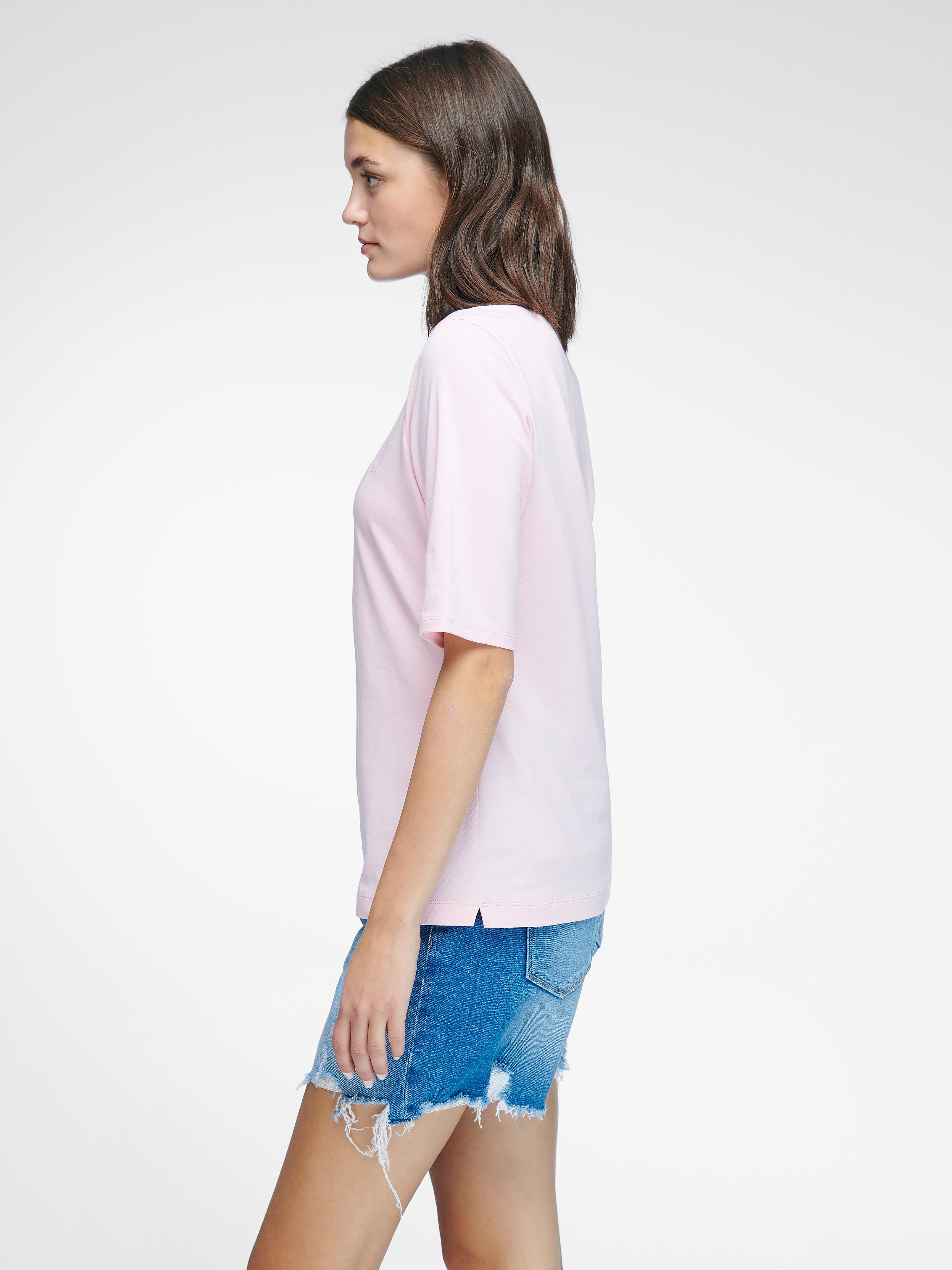 Rundhals-Shirt mit 1/2-Arm