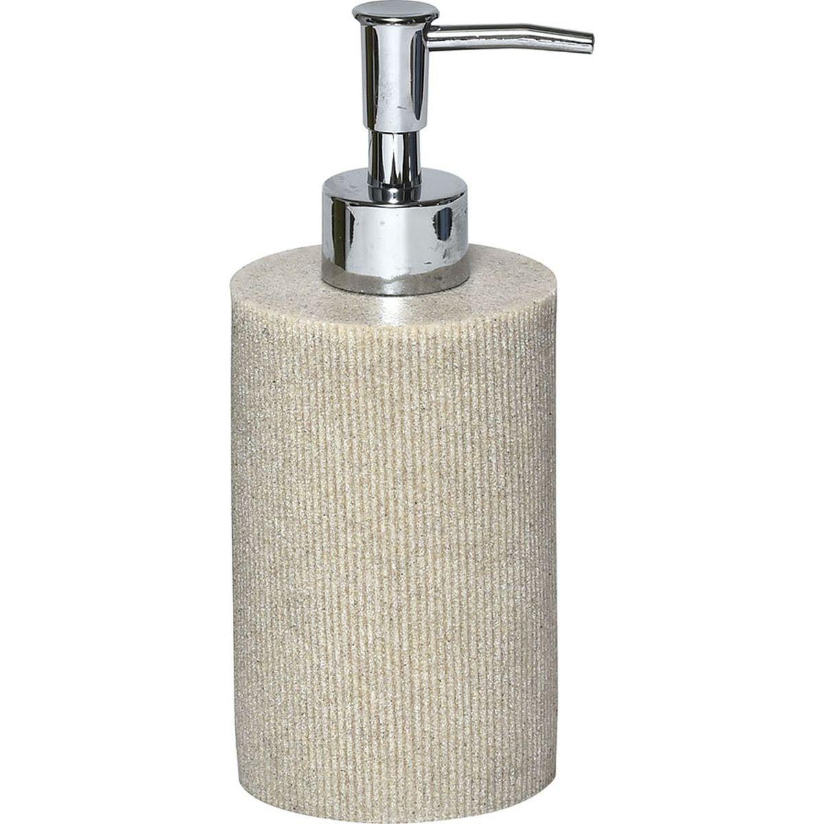 DISTRIBUTEUR A SAVON STRIE POLYRESINE NATUREL
