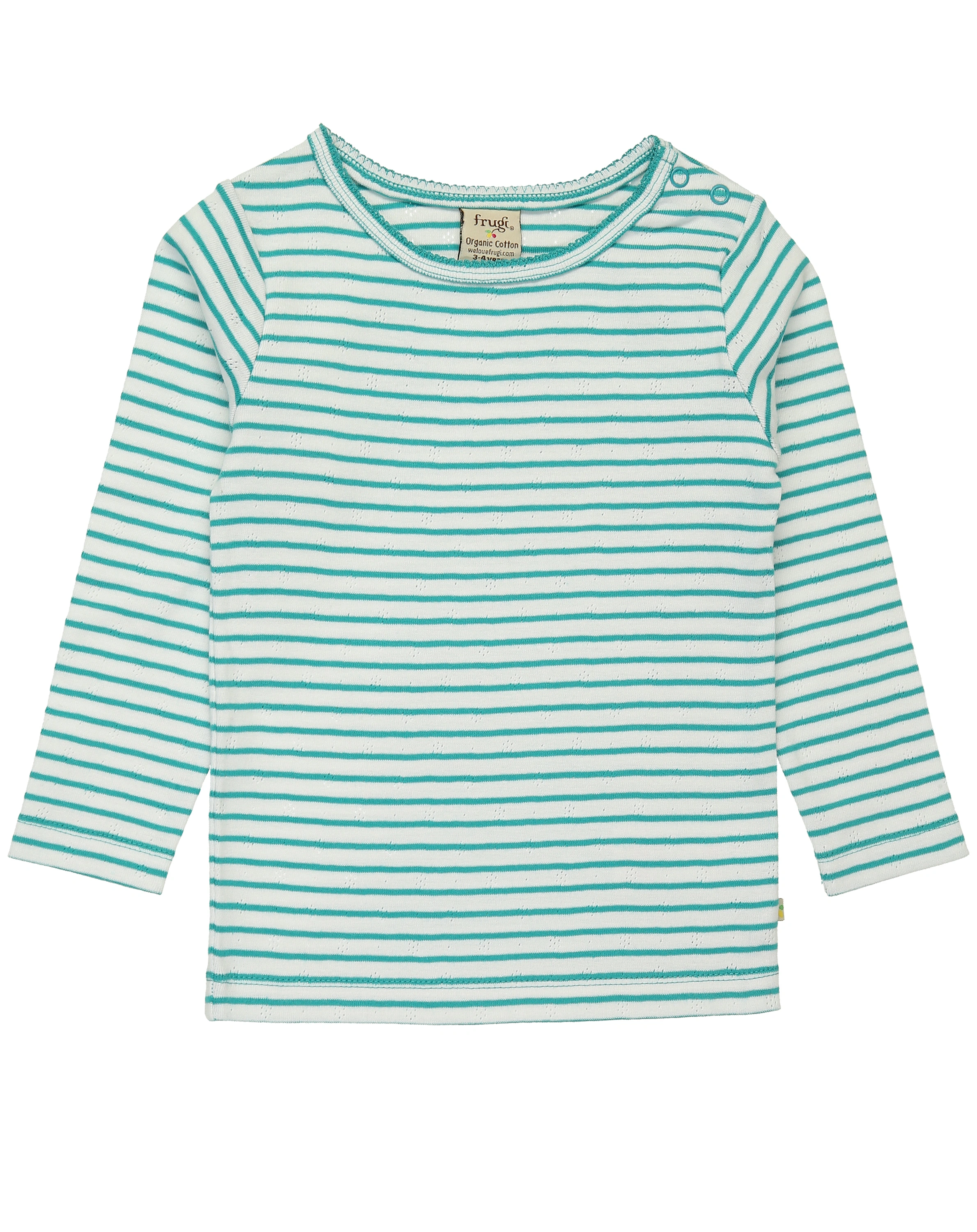 T-Shirt POINTELLE TOPS 2er-Set gestreift in türkis/pink