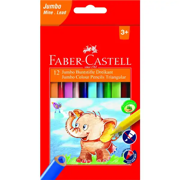 Bunstifte Jumbo dreikant 12er-Pack