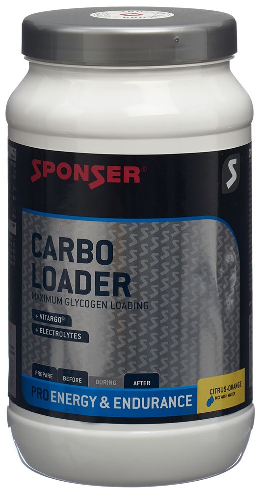 SPONSER Carbo Loader<br>1200 g, Dose, Pulver, Citrus Orange