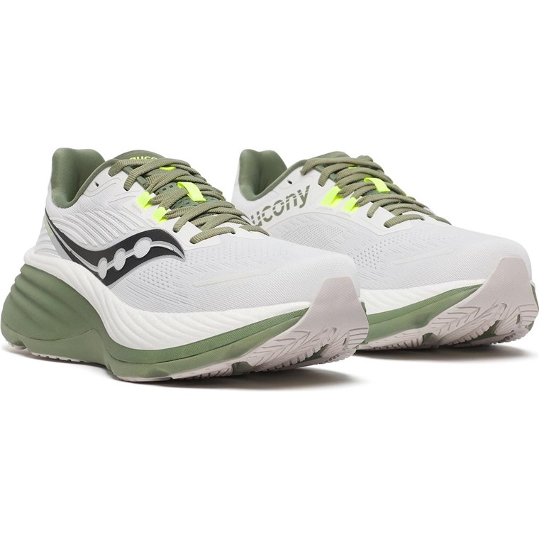 Saucony Hurricane 24 Herre Hvit/Olivin