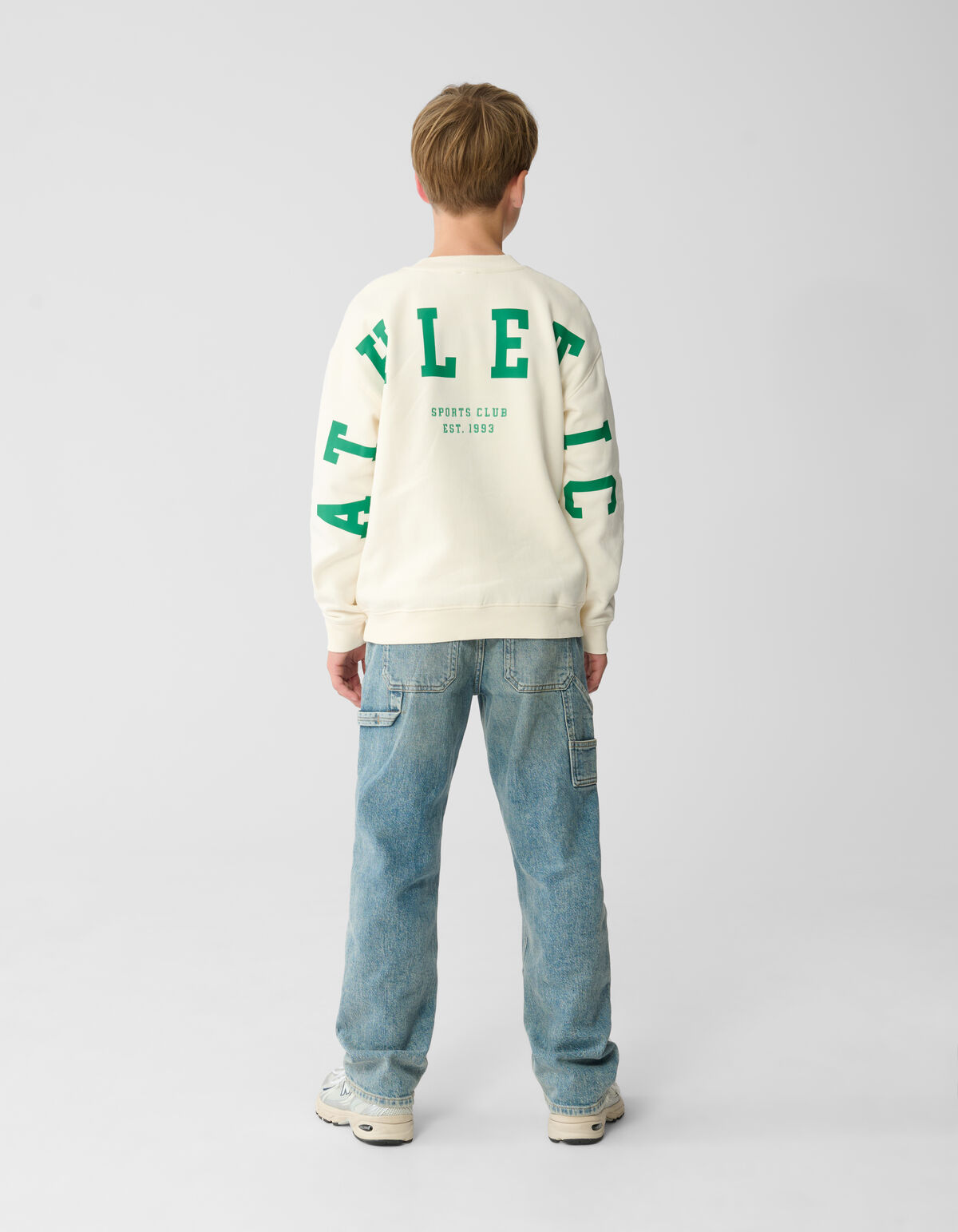 Athletic Artwork Sweater Gebroken Wit