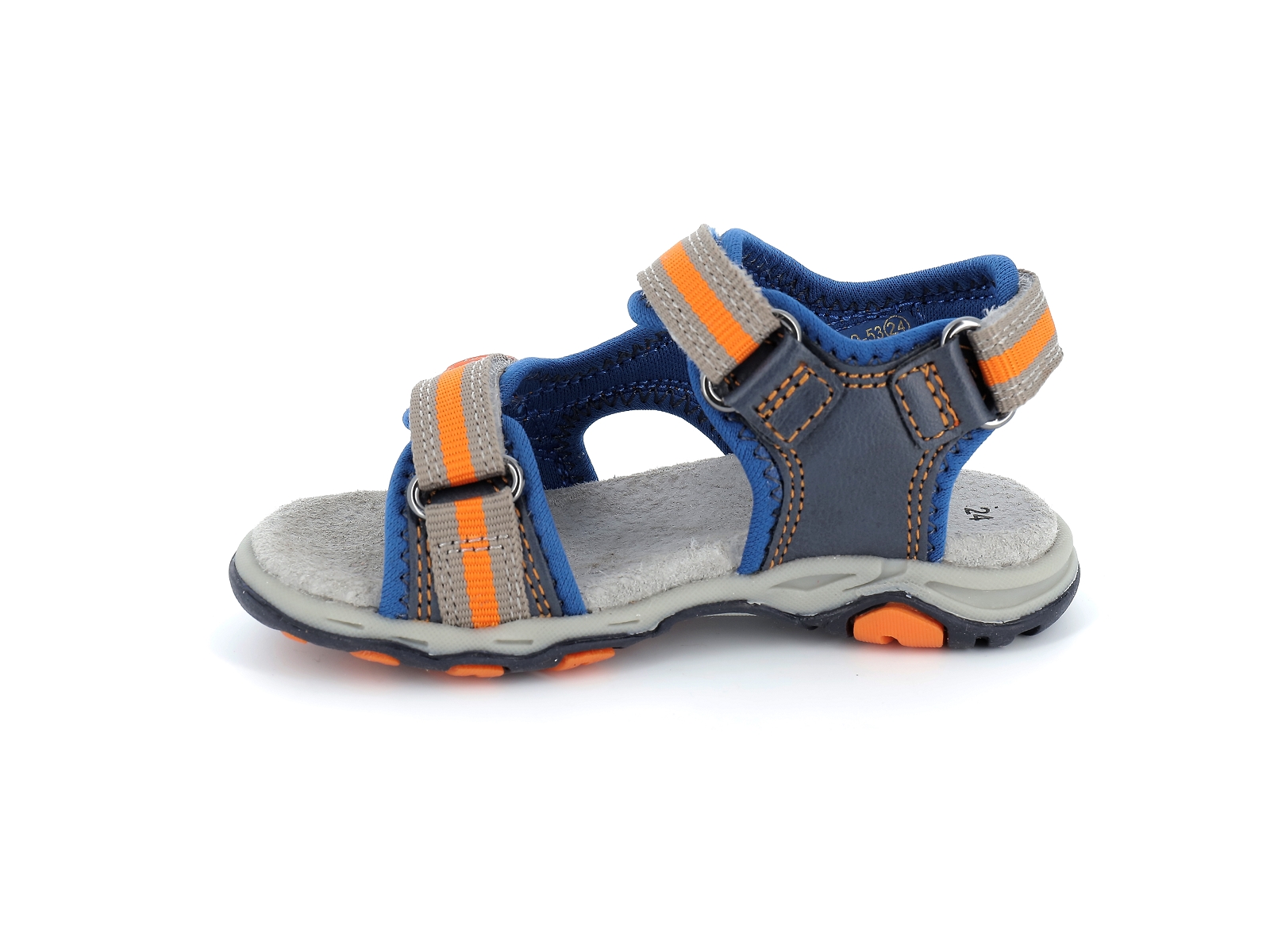 Kickers-558522 Matières combinées Bleu-Orange