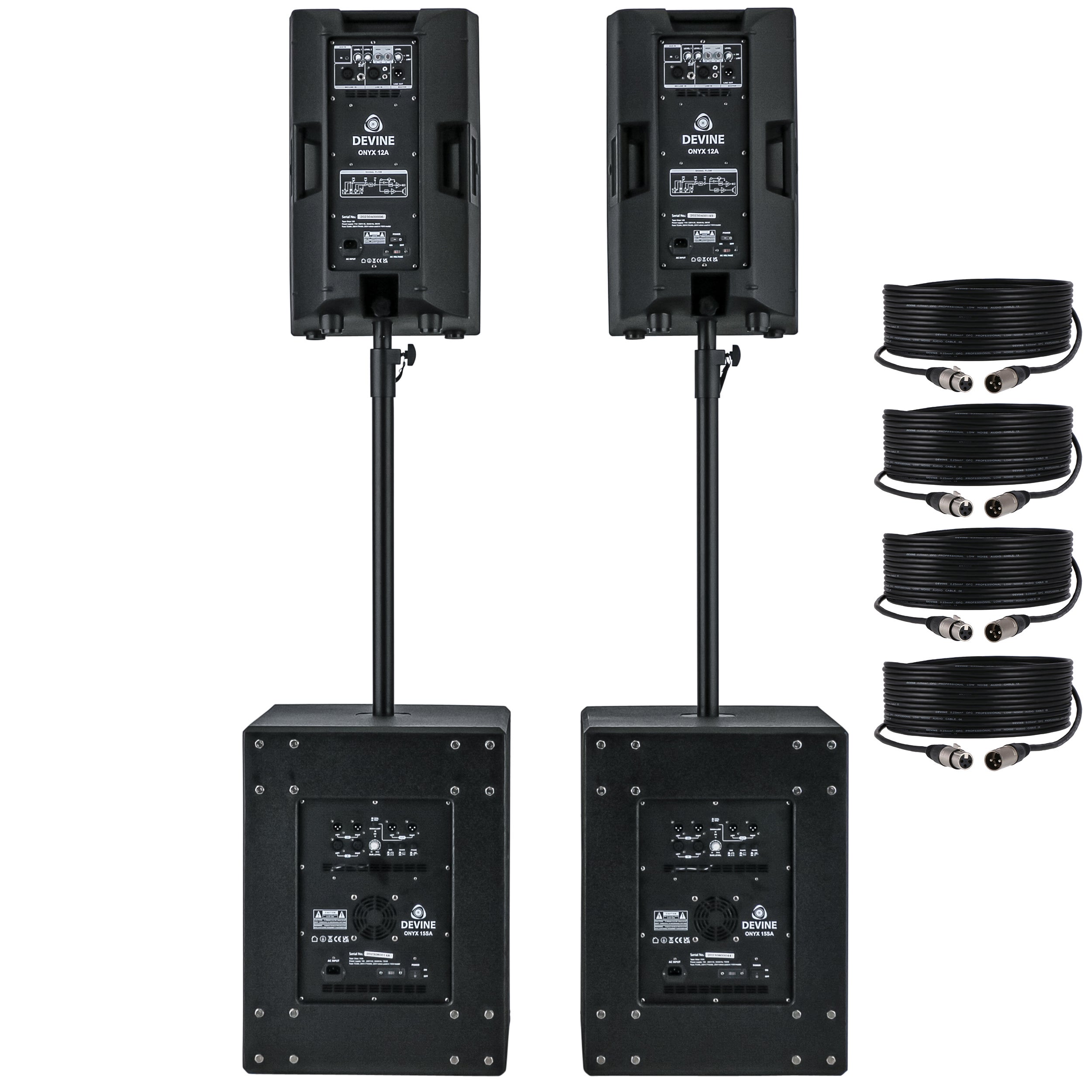 Devine Onyx 12A (2x) + 15SA (2x) set