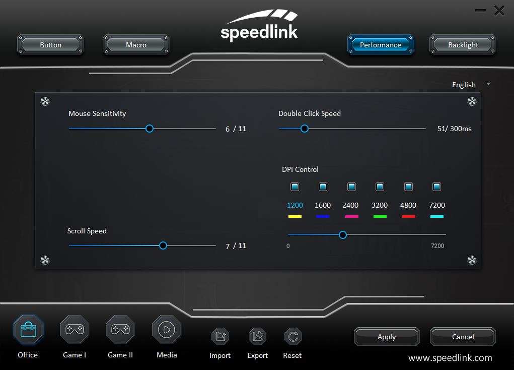 Speedlink – Taurox Gaming Mus – Sort