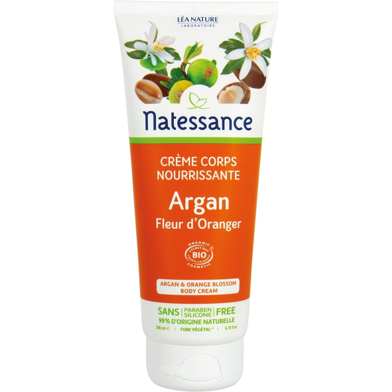 Crème corps nourrissante bio - Argan & Fleur d'oranger - 200 ml