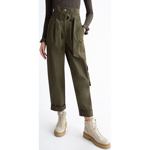Liu Jo - Pantalón cargo elástico Verde
