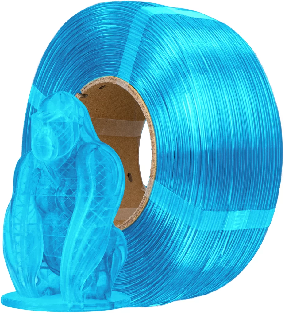AzureFilm  PETG Hyper Speed Refill Blue Transparent, 1,75 mm / 1000 g    Universal Filament ohne Spule