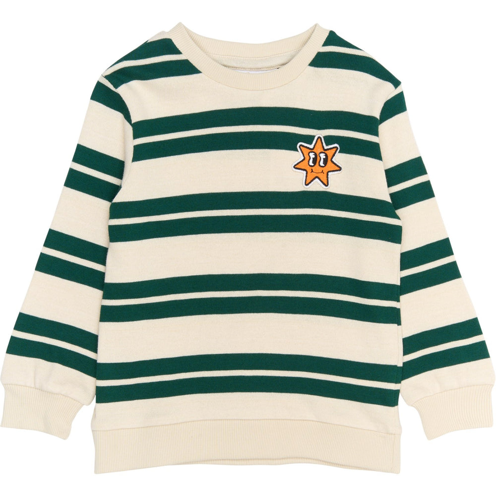Køb THE NEW Siblings Deep Teal Striped Robbie Strik Sweatshirt