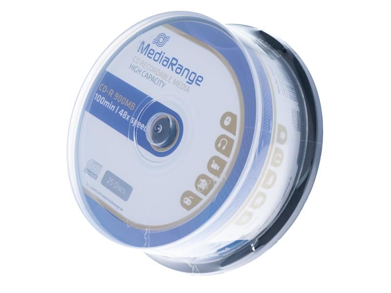 MediaRange CD-R Medien 900 MB, Spindel (25 Stück) CD-Rohlinge