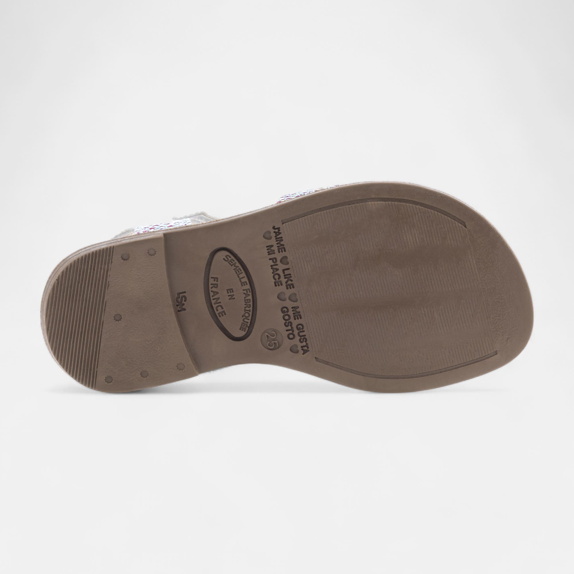 Nu-pieds Fille en cuir or