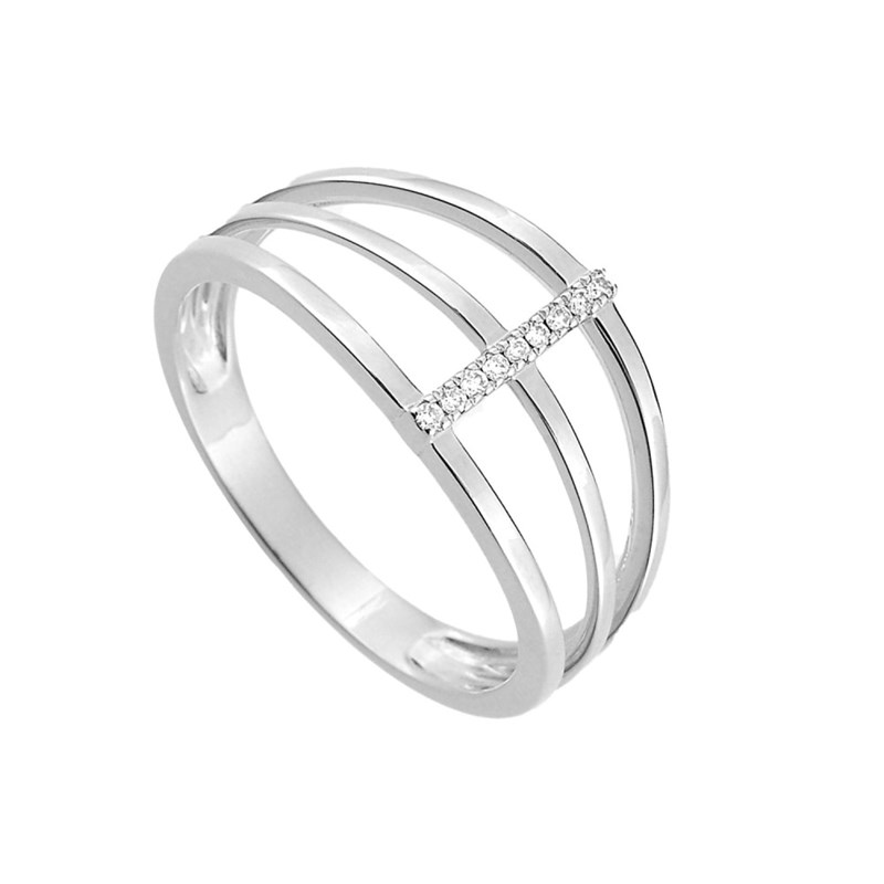 Bague Femme - Or 18 Carats - Diamant 0,03 Carats