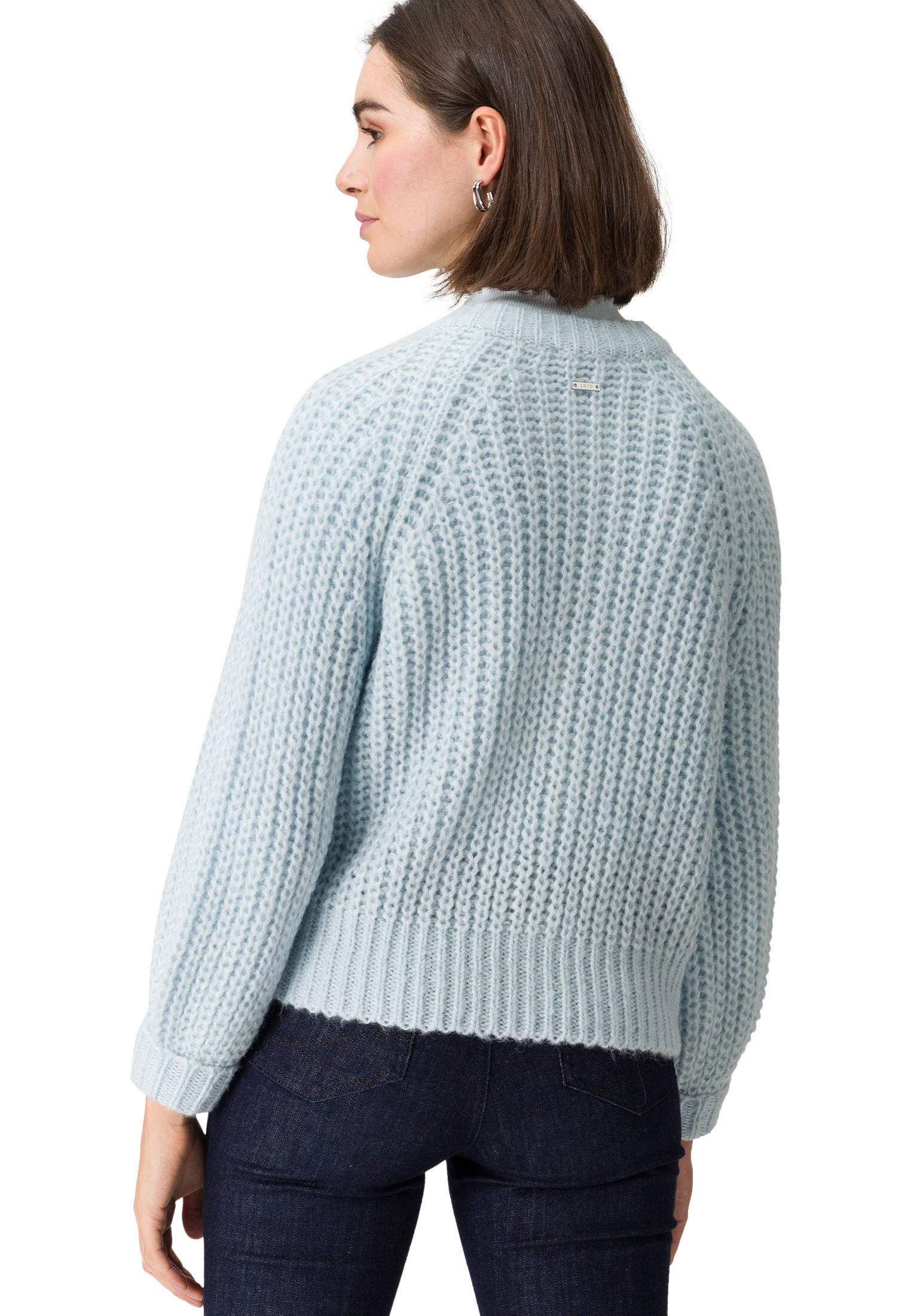 zero| Damen Strickjacke mit Knopleiste