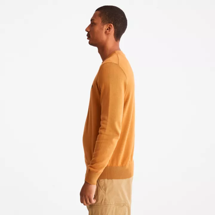 Pull à col rond Williams River pour homme en orange