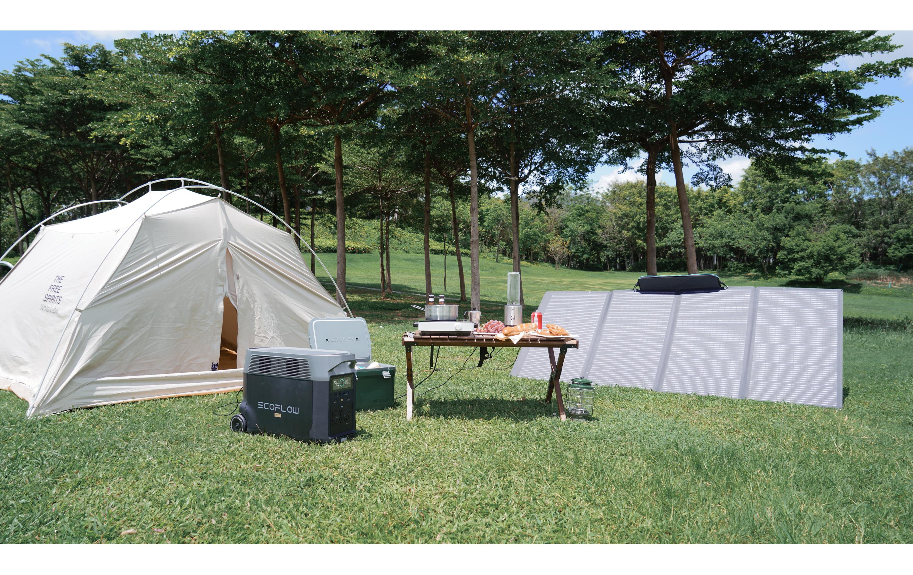 Solarmodul faltbar, MC4, Schwarz 400 W<br>Tragbares 400 W Solarpanel