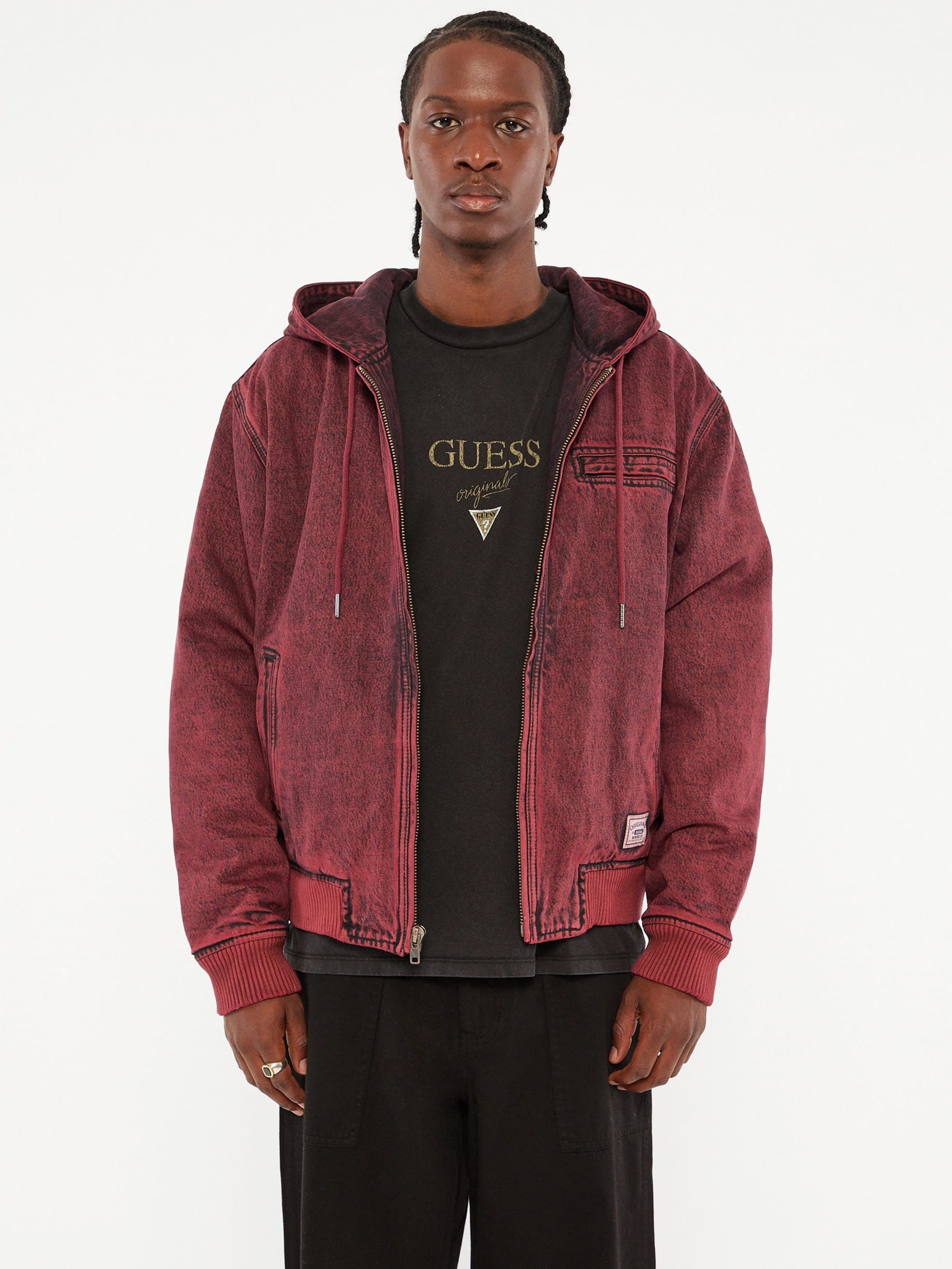 Jaqueta jeans com capuz GUESS Originals