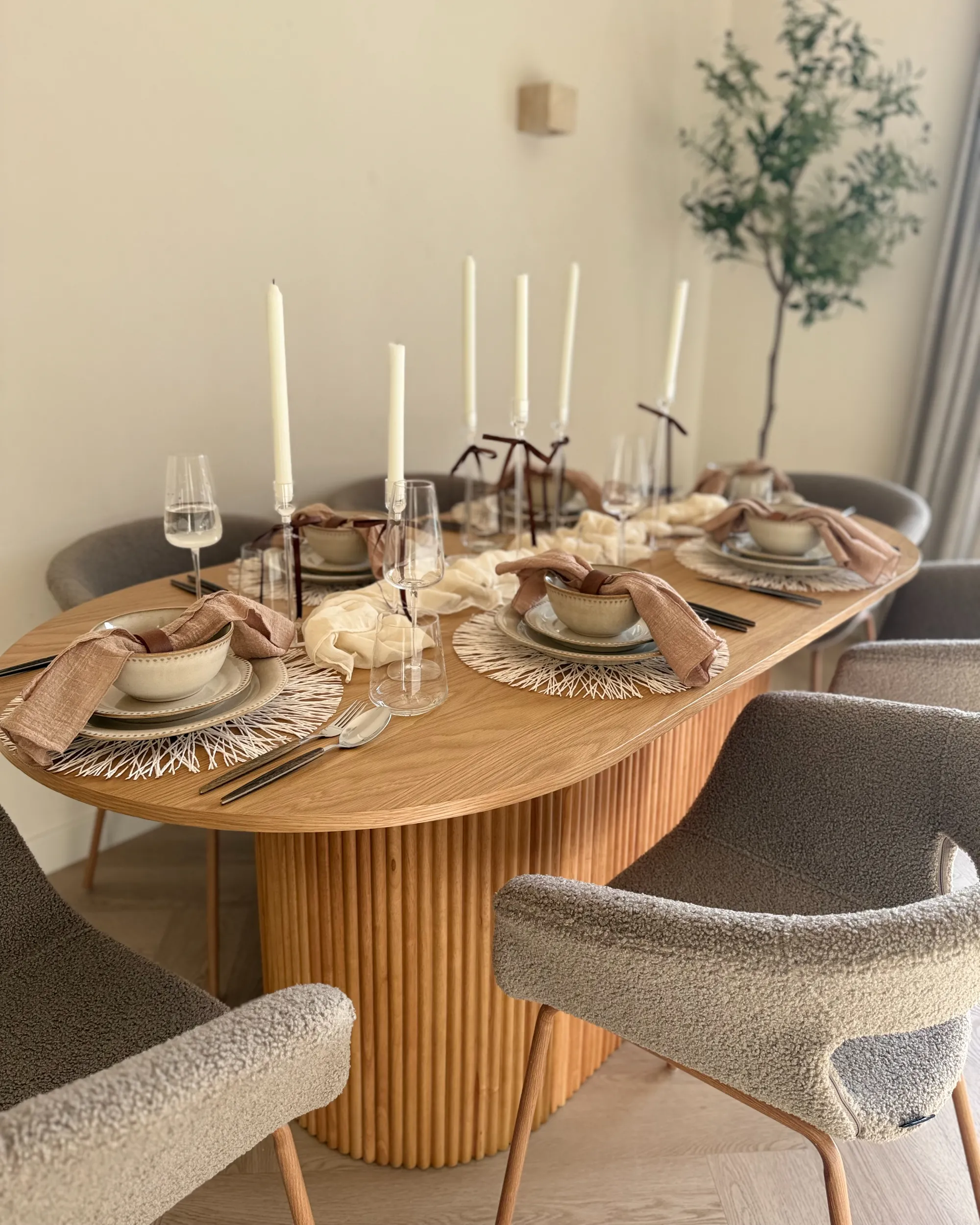 Eettafel LUNNIN Licht eikenhout 180 cm 90 cm
