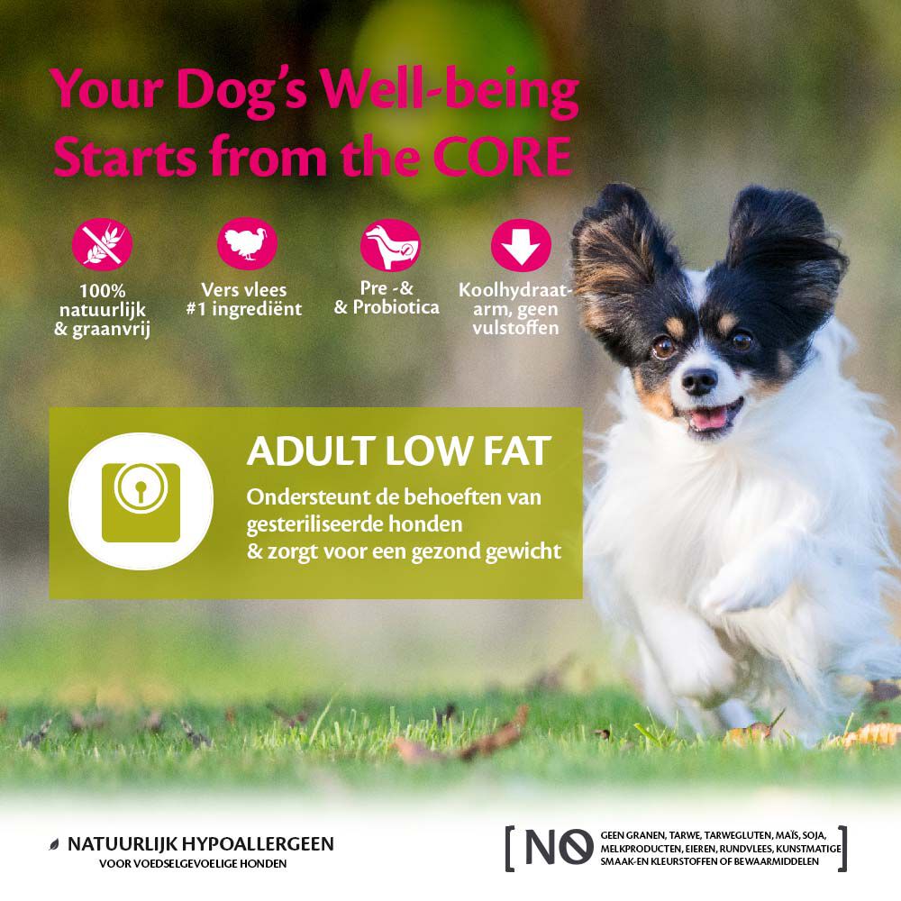 Wellness CORE Adult Low Fat Small-Breed - Hondenvoer - 5 Kilogram - kip