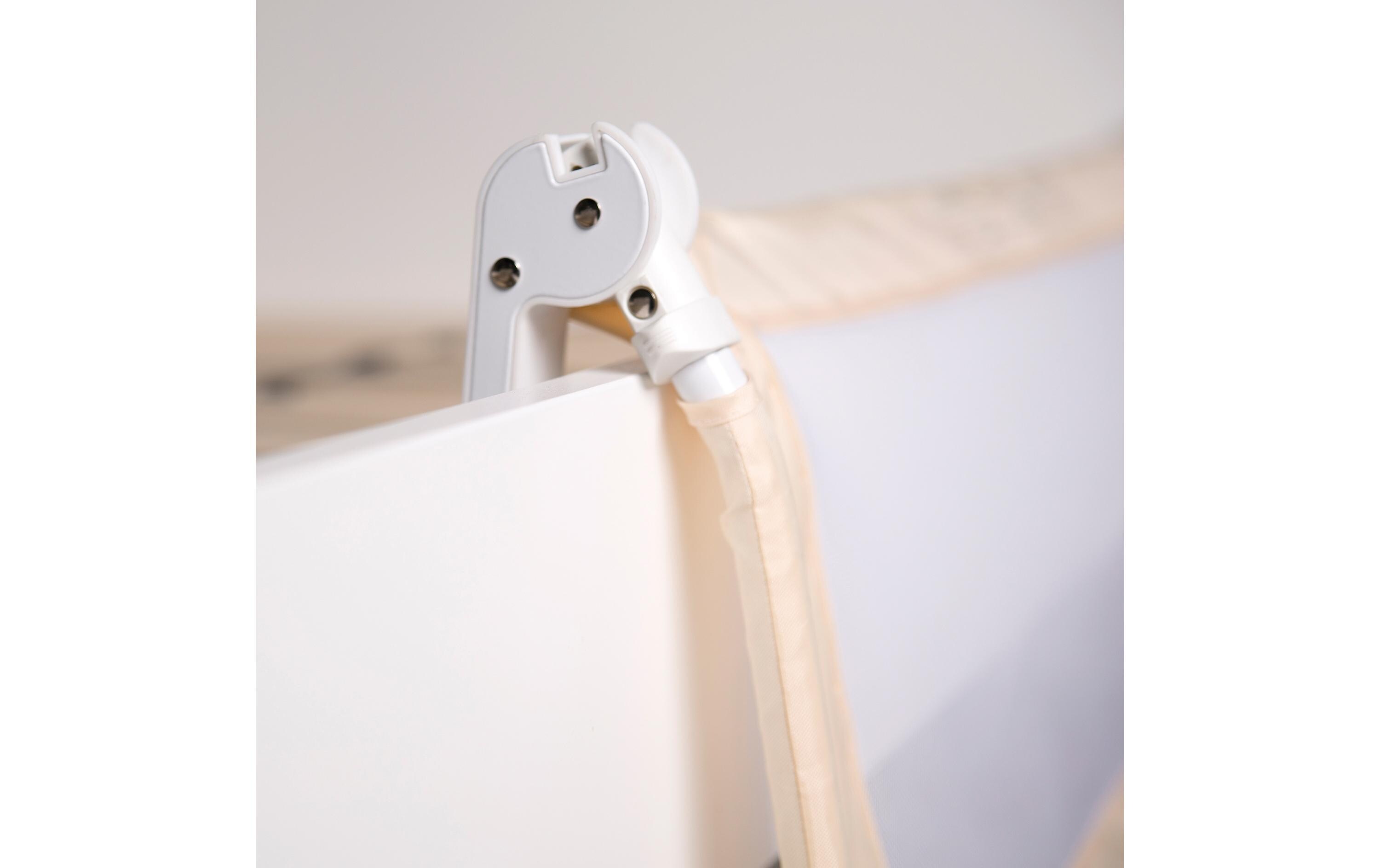 Bettgitter Klipp-Klapp Beige 150 x 40 cmBettschutzgitter klappbar für Babys & Kinder