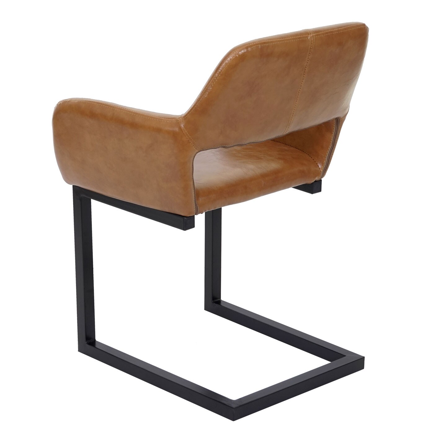 Esszimmerstuhl MCW-A50 II, Freischwinger Stuhl Küchenstuhl, Retro 50er Jahre Design ~ Kunstleder, Wildlederimitat