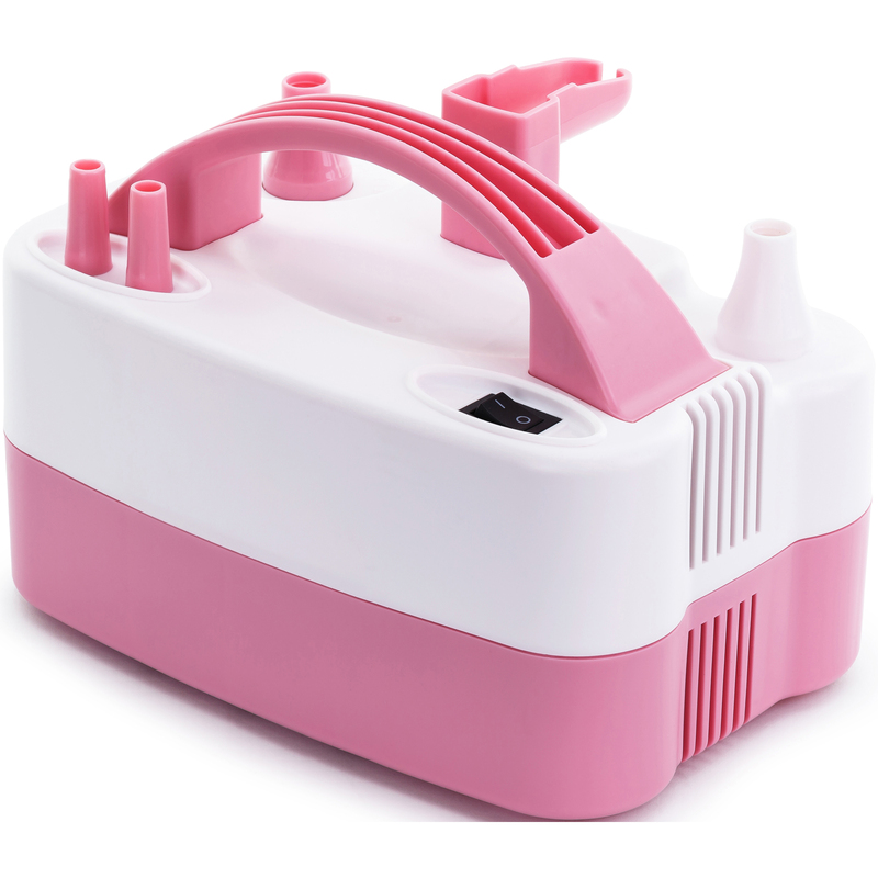 Partydeco Luftballon-Elektropumpe, weiss/rosa