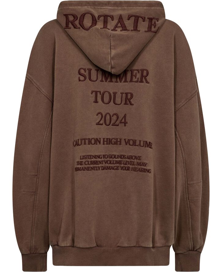 ROTATE Birger Christensen OVERSIZED SWEAT HOODIE Mustang
