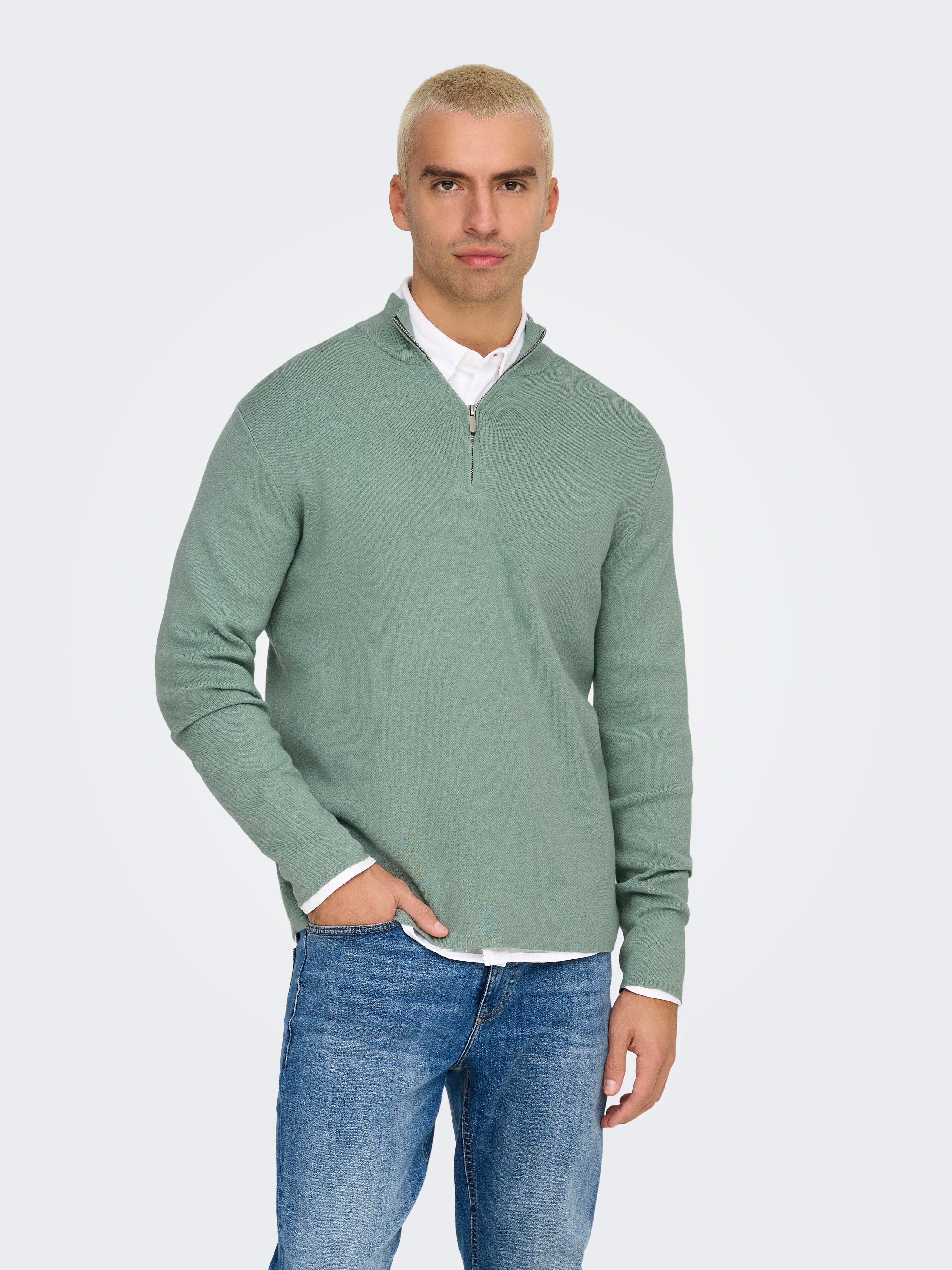 ONSCOOPER Pullover Iceberg Green