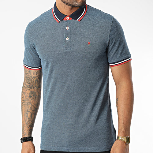 Polo Manches Courtes Paulos Bleu Chiné