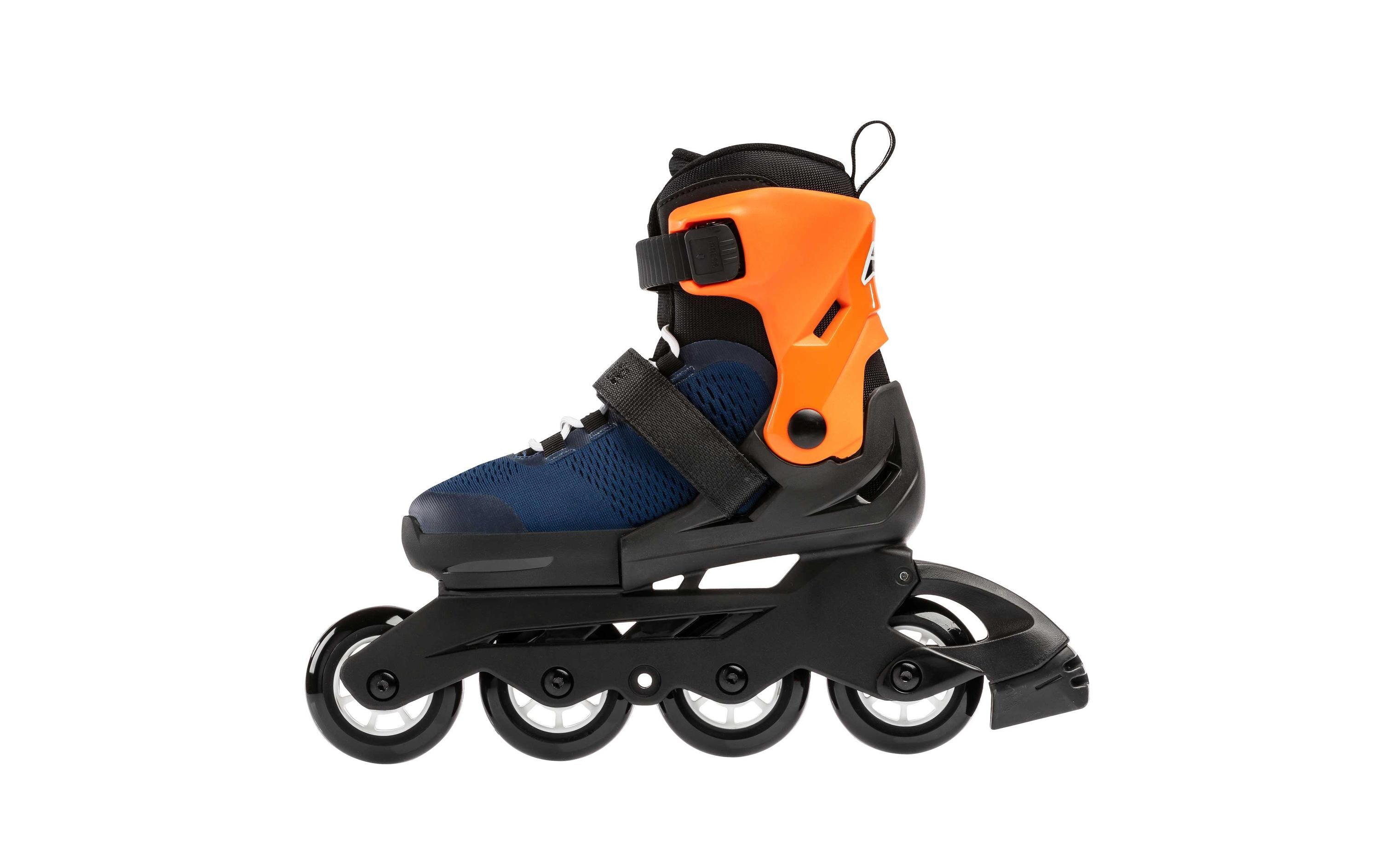 Inline-Skates Microblade 210 Midnight Blue/Warm OrangeVerstellbare Inline-Skates für Kinder