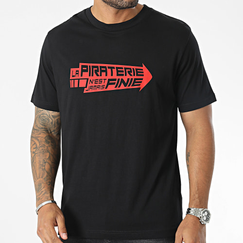 Tee Shirt Oversize Large Flèche Noir Rouge