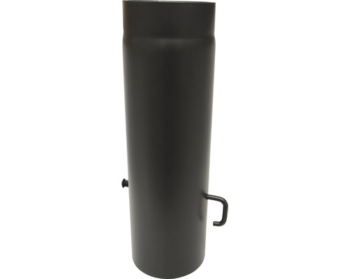 Kachelpijp met stop Ø150 mm 0,5 m senotherm zwart metallic gelakt