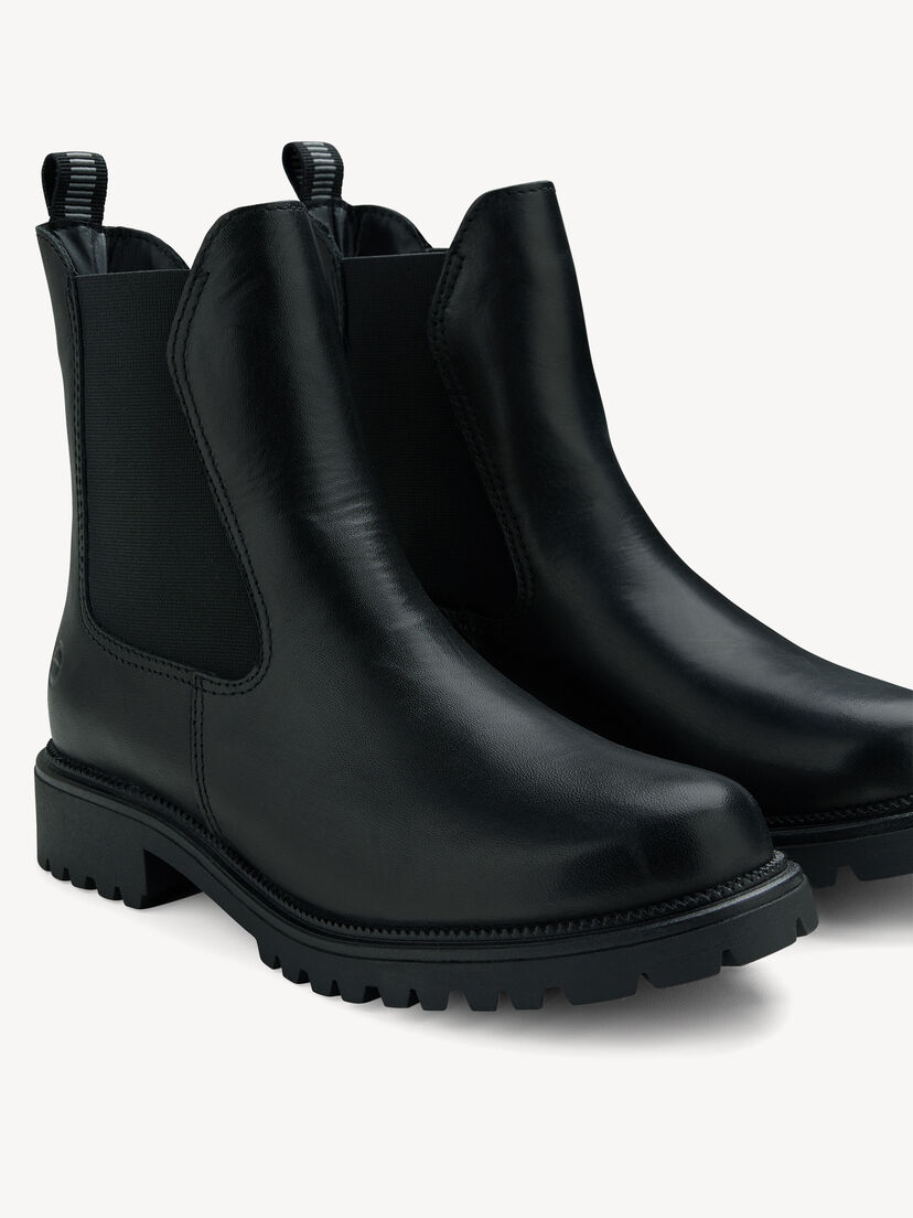 Leren Chelseaboot - zwart
