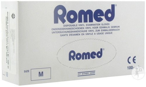 Romed Gants D’Examen En Vinyl Usage Unique M 100 Pièces