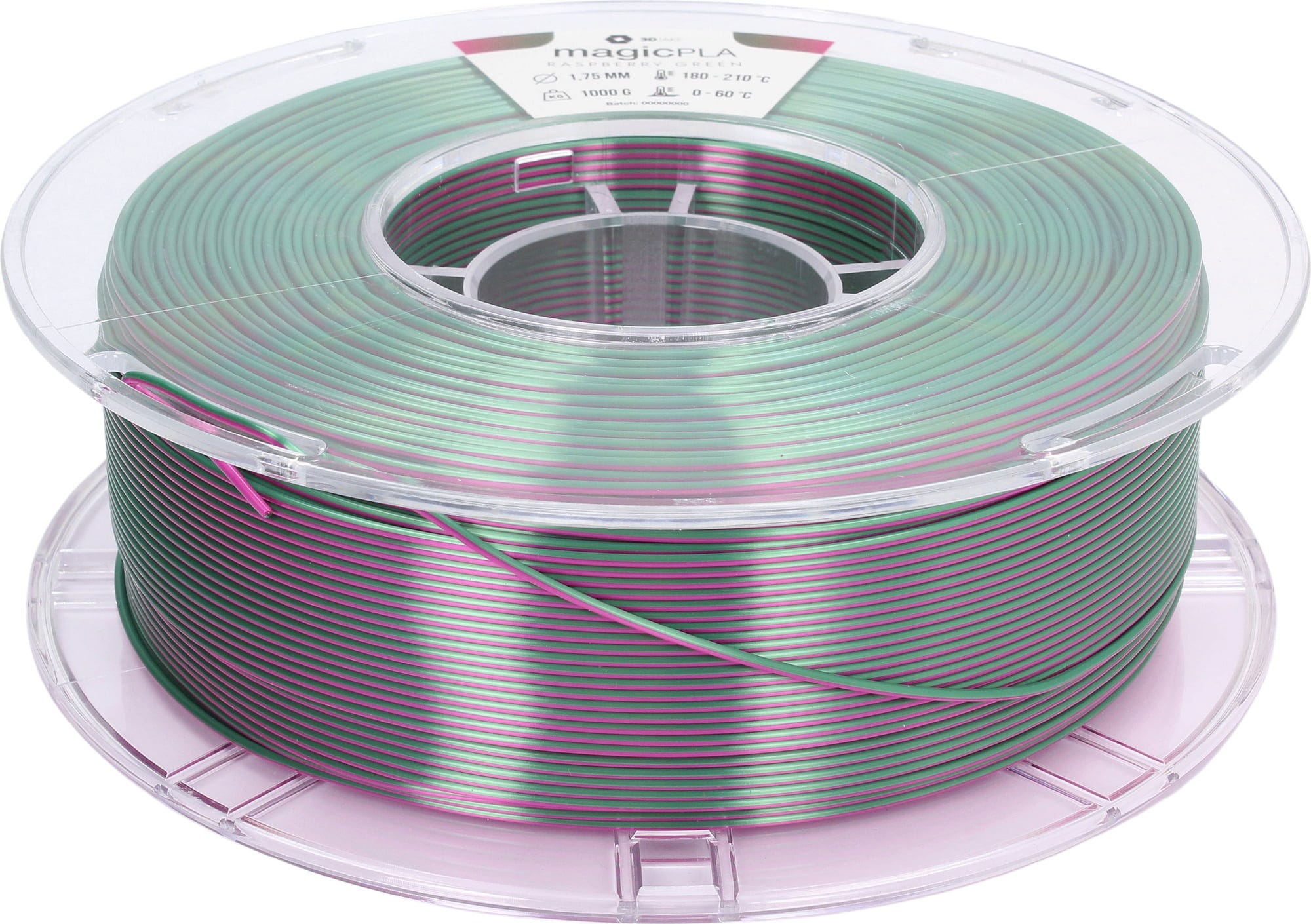 3DJAKE  magicPLA Mint Blush, 1,75 mm / 1000 g    Zweifarbiges PLA-Filament für bunte Farbkreationen in Mint Blush