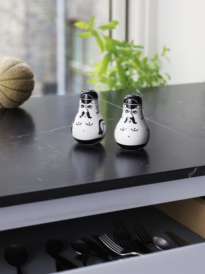 Normann Copenhagen Friends salt&peber Black/white