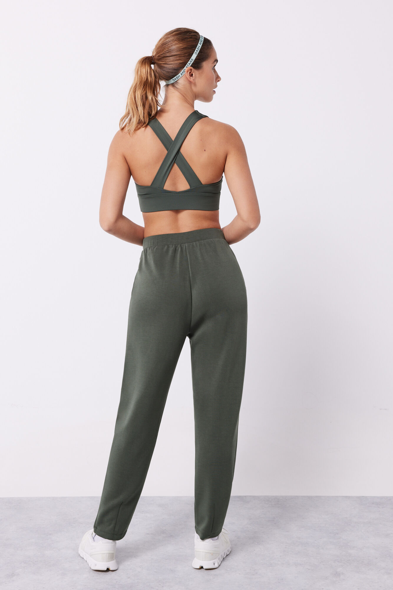 Calça jogger verde de toque macio