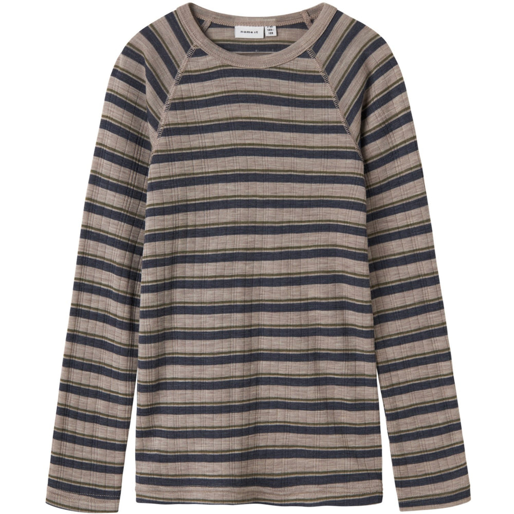 Køb Name It Satellite Ombre Blue Nkmwang Uld Needle Ls Top Stripe