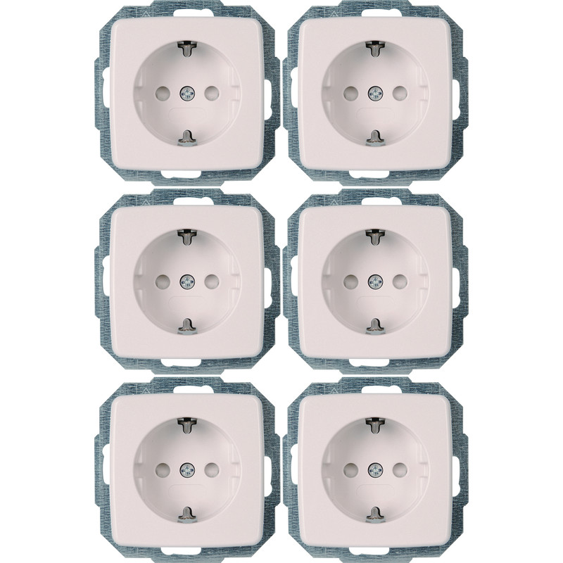 Kopp Rivo wandcontactdozen RA KV inbouw Glanzend wit RAL 9010