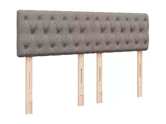 Sommier à lattes de lit avec matelas Taupe 140x190 cm Tissu