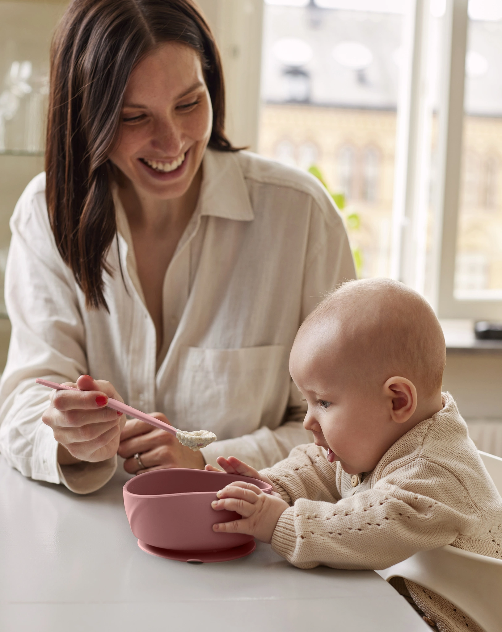 Silikon-Löffel EVERYDAY BABY - EAT & LEARN 2er Set in rot